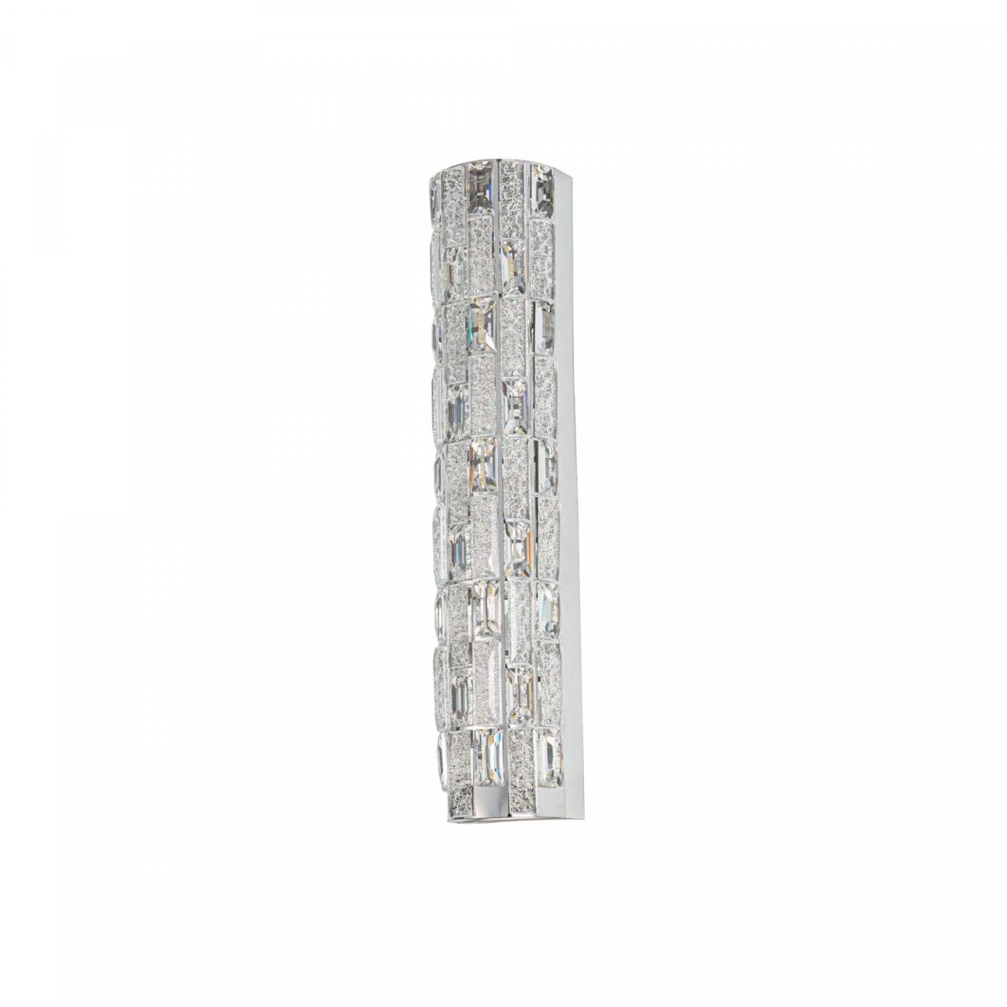 Applique murale LED intégrée Elegance, chromée avec verres en cristal | Applique Murale A Del Integrees Elegance, Chrome Avec Verres En Cristal