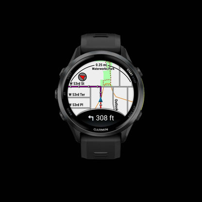 Montre intelligente Garmin Forerunner 970 47 mm, Amoled, Titane gris carbone, Suivi de fitness GPS, Course, Triathlon, Autonomie de 15 jours