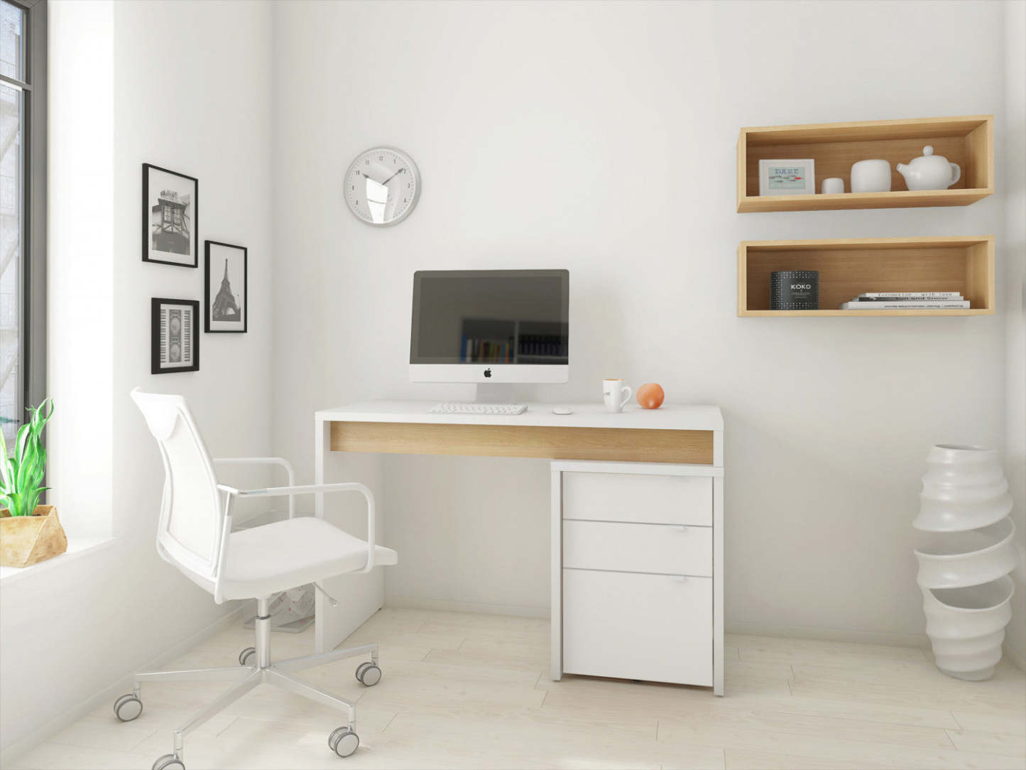 Classeur Nordika - Blanc | Classe Nordika - blanc | D08HUSWR