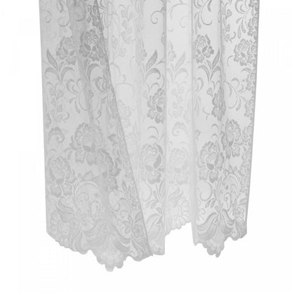 Habitat Limoges White Sheer Rod Pocket Curtain Panel - 55 x 63|Panneau de rideau transparent passe-tringle Limoges blanc d’Habitat - 55 x 63
