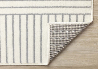 Tapis d'intérieur Forte White Grey Curved Arches - 7'9 x 10'6|Carpette Forte blanche et grise à motif d'arches courbées pour l'intérieur - 7 pi 9 po x 10 pi 6 po