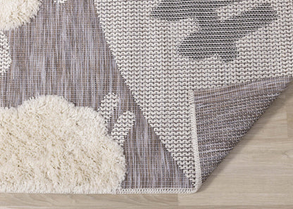 Tapis à motif de mouton pour enfants - 3 pi 11 po x 5 pi 7 po