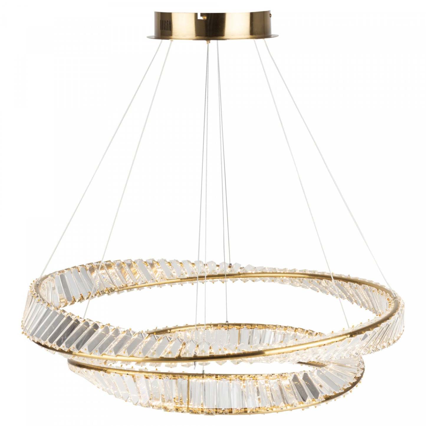 Stella 65 W LED Brushed Brass Chandelier|Lustre Stella laiton brossé à DEL de 65 W|D06HHFZ0