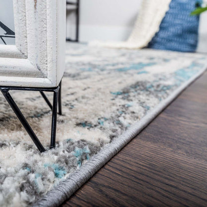 Tapis Roma Carrera Bleu 4x6 | Tapis Roma Carrera bleue 4 x 6 | D80GWXBX