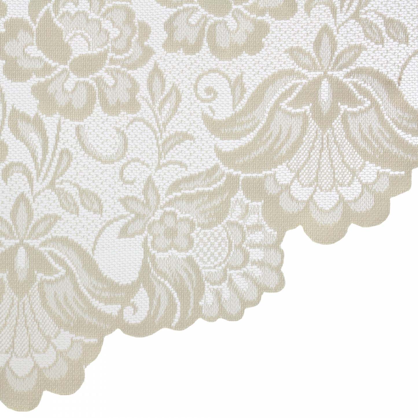 Habitat Limoges Ivory Sheer Rod Pocket Swag Valance Set - 72 x 32|Ensemble de cantonnière festonnée transparente passe-tringle Limoges ivoire d'Habitat - 72 x 32
