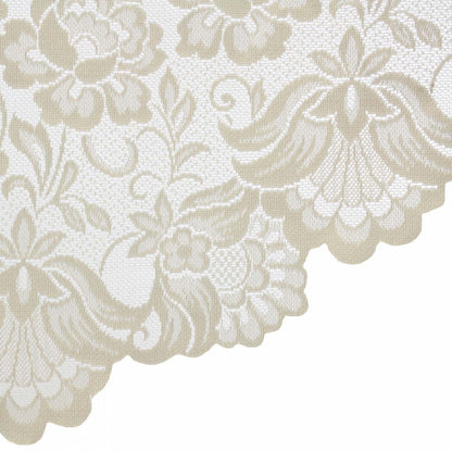 Habitat Limoges Ivory Sheer Rod Pocket Swag Valance Set - 72 x 32|Ensemble de cantonnière festonnée transparente passe-tringle Limoges ivoire d'Habitat - 72 x 32