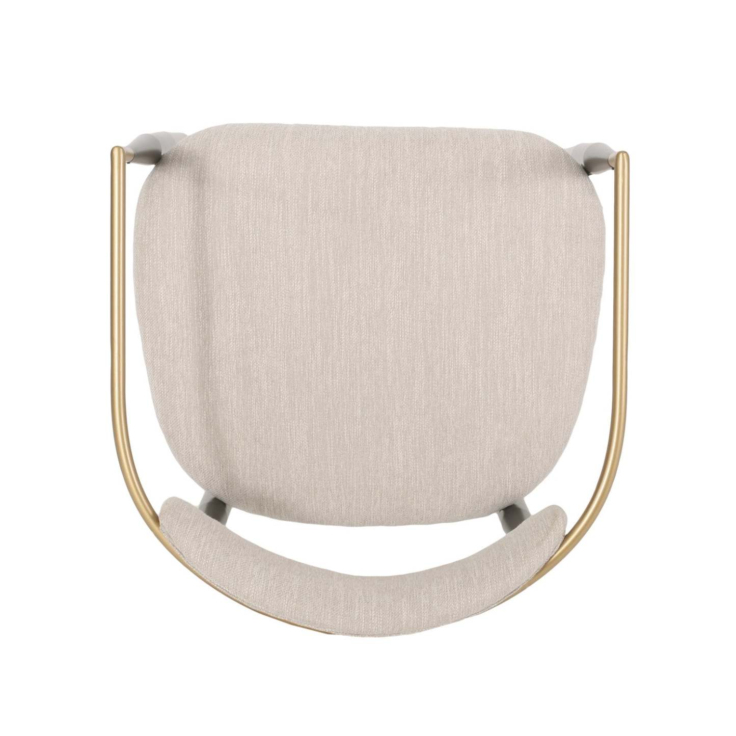 Ensemble de 2 chaises de salle à manger Mila avec tissu rembourré et structure en métal - Beige et noir | Ensemble De 2 Chaises De Salle À Manger Mila Avec Revêtement En Tissu Et Structure En Métal - Beige Et Noir