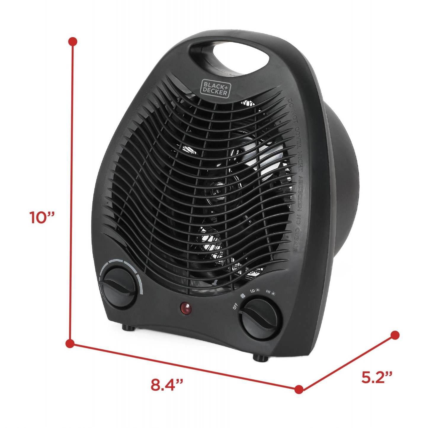 Radiateur portatif Black+Decker de 10 po | Chauffage de bureau personnel Black+Decker 10