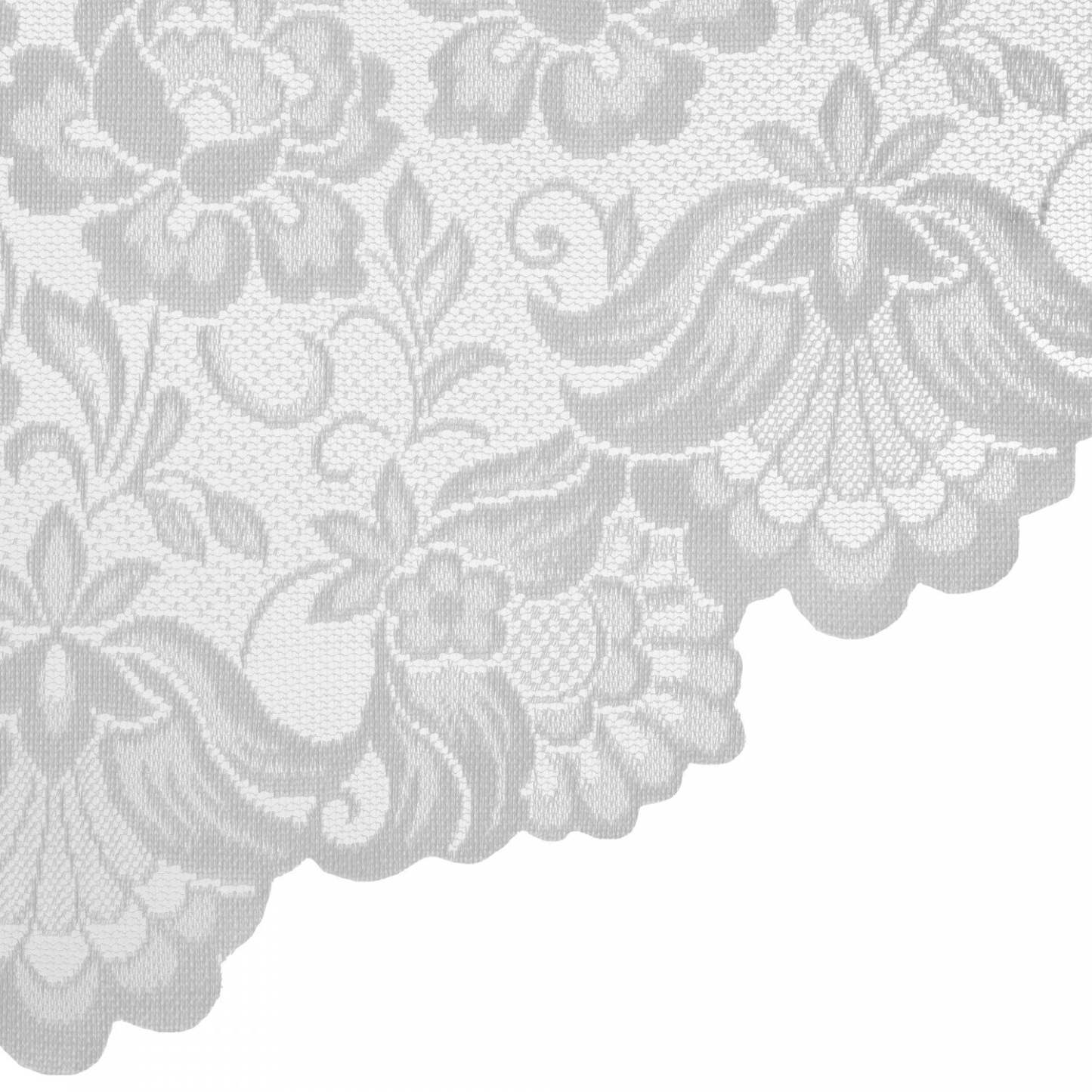 Habitat Limoges White Sheer Rod Pocket Swag Valance Set - 72 x 32|Ensemble de cantonnière festonnée transparente passe-tringle Limoges blanc d'Habitat - 72 x 32