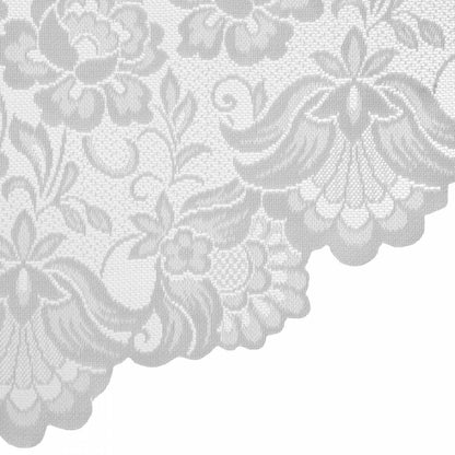 Habitat Limoges White Sheer Rod Pocket Swag Valance Set - 72 x 32|Ensemble de cantonnière festonnée transparente passe-tringle Limoges blanc d'Habitat - 72 x 32