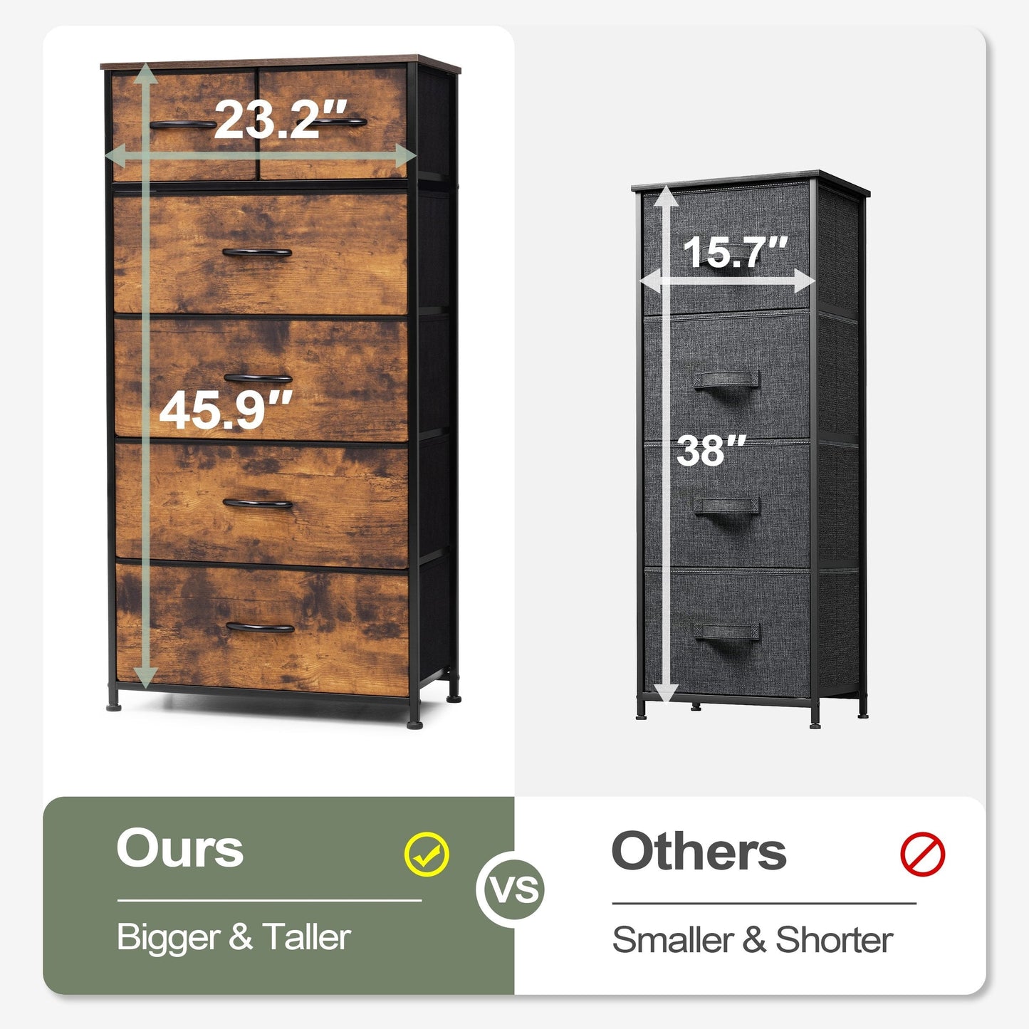 Commode verticale à 6 tiroirs de rangement par Crestlive Products