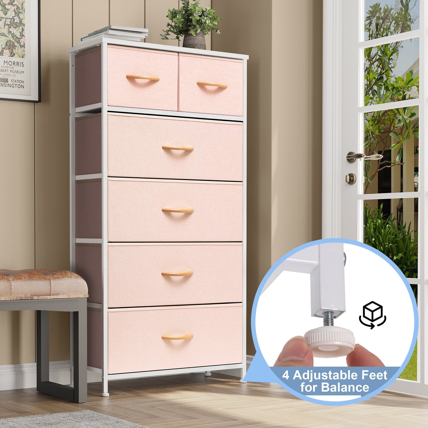 Commode verticale à 6 tiroirs de rangement par Crestlive Products