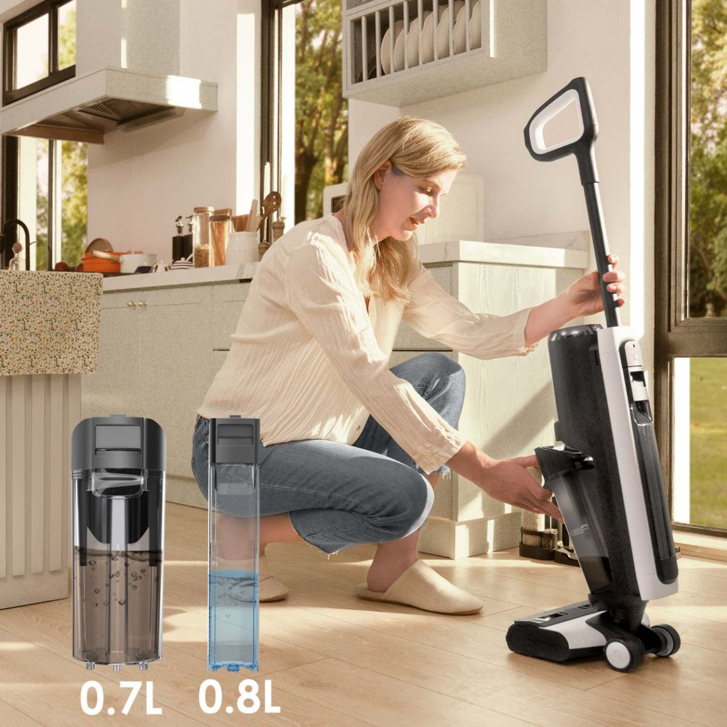 Tineco GH503 H2O XL Aspirateur-balai sans fil avec écran LED - FW121600CA|Aspirateur-balai et nettoyeur de plancher sans fil GH503 H2O XL de Tineco avec affichage à DEL - FW121600CA