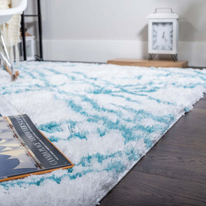 Ker Turquoise Lines 3x5 Area Rug | Carpette Ker turquoise à rayures 3 x 5 | D80GDLTF