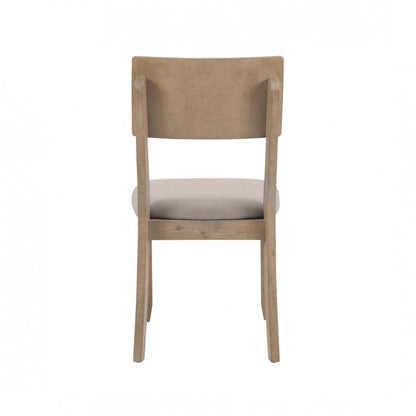 Chaise de salle à manger en tissu d'apparence lin gris Jorissen - Ensemble de 2|Chaise de salle à manger Jorissen en tissu d'apparence lin gris - ensemble de 2