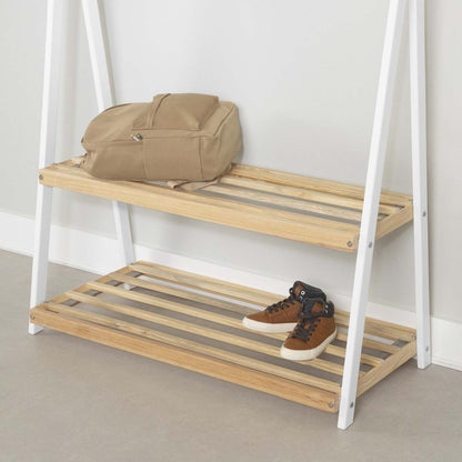 Sweedi Kids Wooden Clothes Rack - White|Portant à vêtements Sweedi en bois pour enfants - blanc