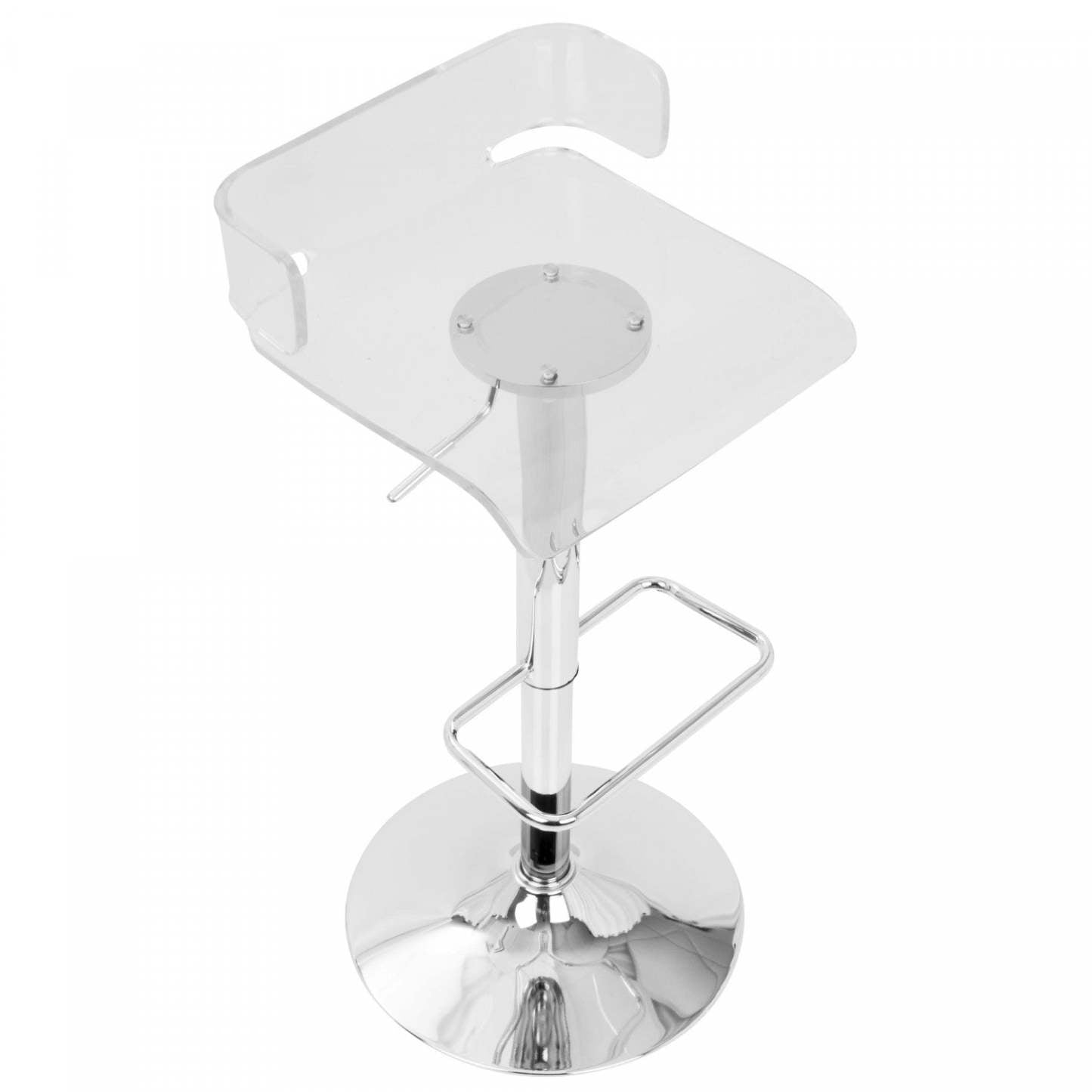 LumiSource Pride Contemporary Adjustable Barstool - Clear Acrylic|Tabouret bar réglable contemporain Pride - acrylique transparent