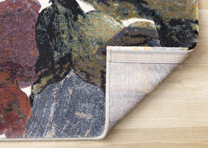 Tapis Amelia Dense Cream Pink Purple Floral Area Rug - 7'10 x 10'10|Carpette dense Amelia crème, rose et violette à motif floral - 7 pi 10 po x 10 pi 10 po