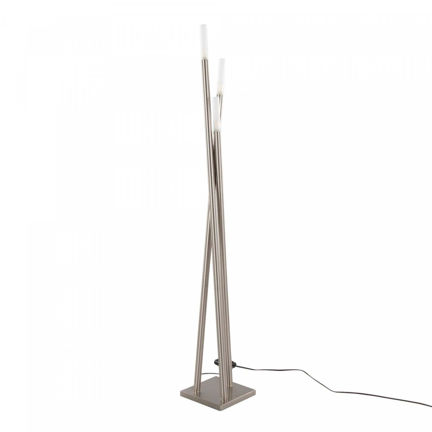 LumiSource Icicle Contemporary Brushed Nickel Floor Lamp|Lampe à pied contemporaine Icicle en nickel brossé