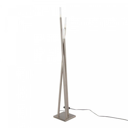 LumiSource Icicle Contemporary Brushed Nickel Floor Lamp|Lampe à pied contemporaine Icicle en nickel brossé