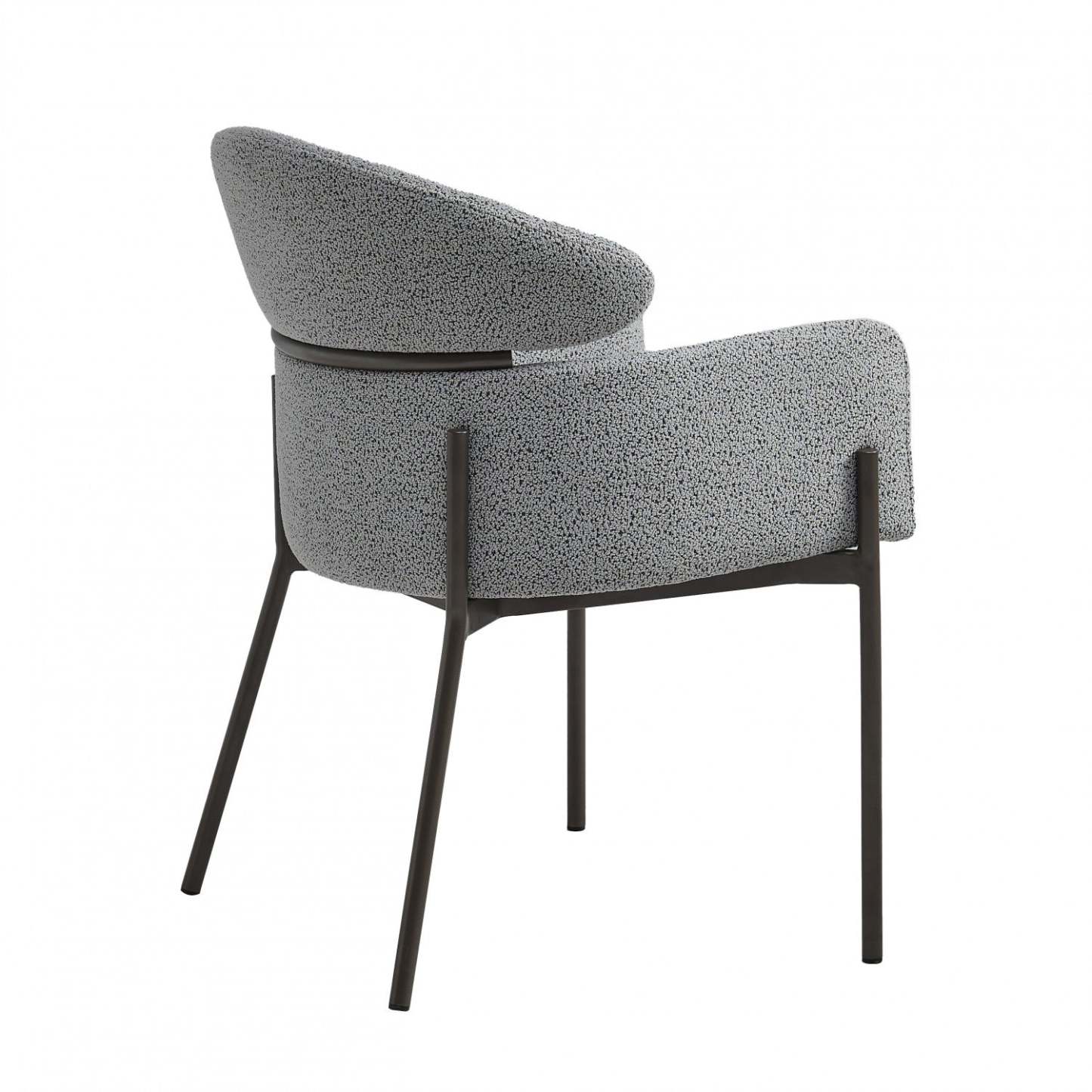 Fanny Chaises De Salle À Manger Modernes, Lot De 2, Assise Tapissée En Tissu Avec Structure Métallique, Gris