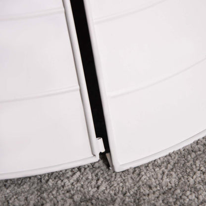 Homcom 26 Inch Metal Christmas Tree Collar, Xmas Tree Base Cover, White|Homcom Collier de sapin en métal 26 po, couverture de base de sapin, blanc