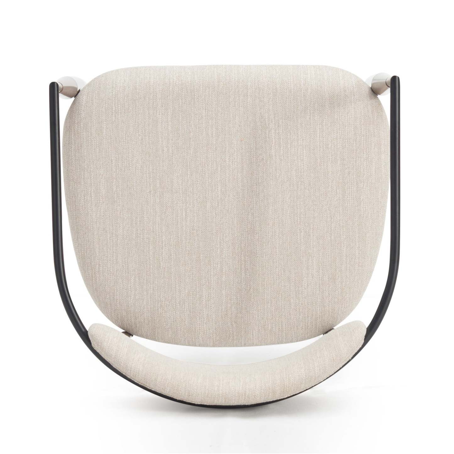 Ensemble de 2 chaises de salle à manger Mila avec tissu rembourré et structure en métal - Beige et noyer | Ensemble De 2 Chaises De Salle À Manger Mila Avec Tissu Rembourré Et Structure Métallique - Beige Et Noyer