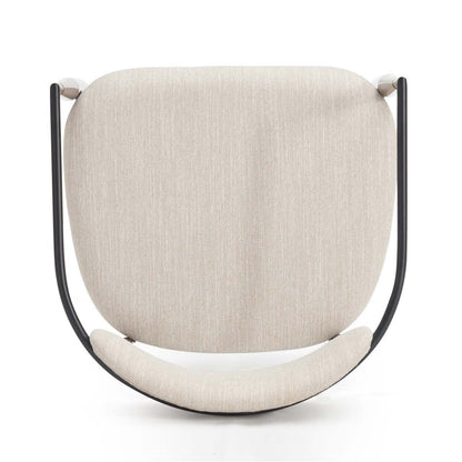 Ensemble de 2 chaises de salle à manger Mila avec tissu rembourré et structure en métal - Beige et noyer | Ensemble De 2 Chaises De Salle À Manger Mila Avec Tissu Rembourré Et Structure Métallique - Beige Et Noyer