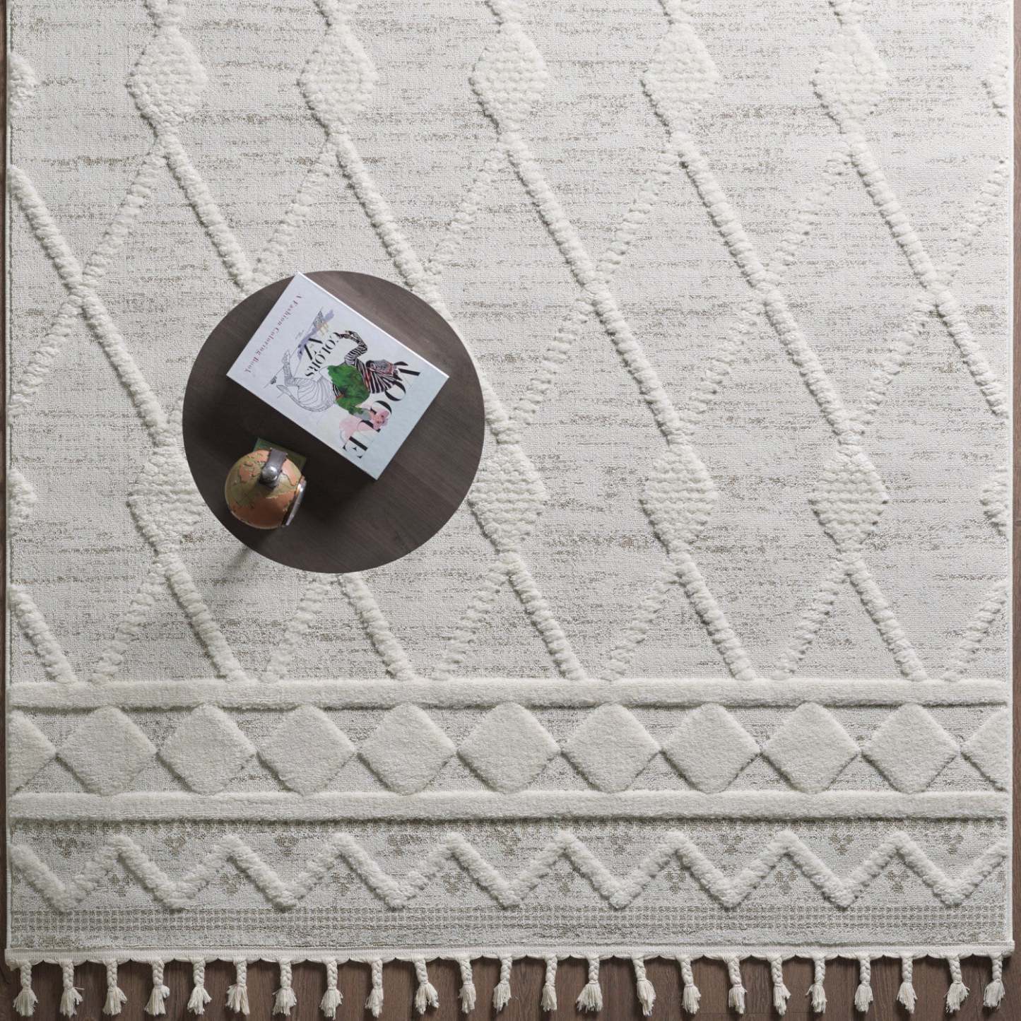 Quinto Rhombus Shag Area Rug - 2'7 x 8'|Carpette à poil long Quinto Rhombus - 2 pi 7 po x 8 pi