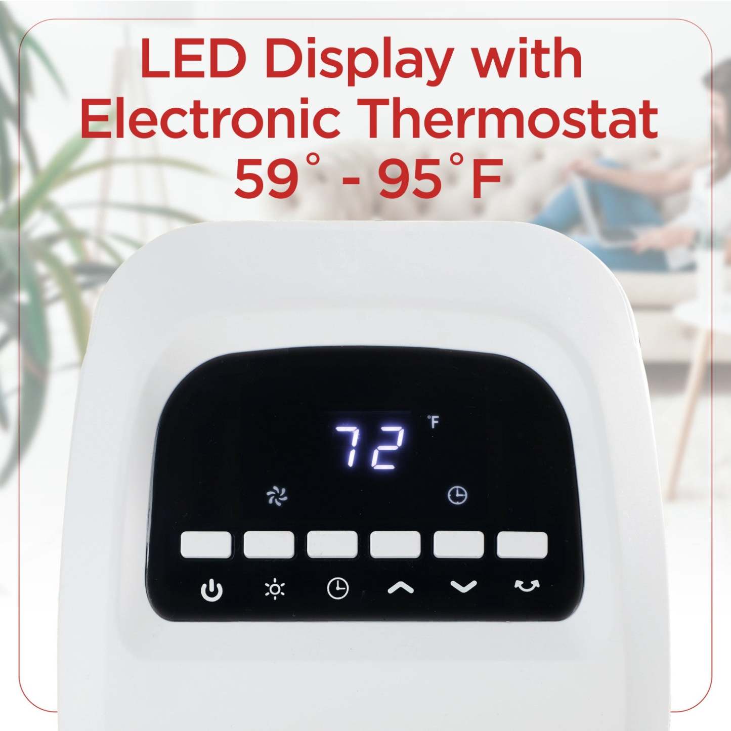 Tour chauffante oscillante en céramique Black+Decker 18,7 avec télécommande | Radiateur tour oscillant Black+Decker de 18,7 po avec éléments en céramique et télécommande