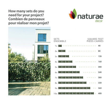 Écran d’intimité 60 po x 96 po avec lierre artificiel | Artificial Ivy 60x 96 Privacy Screen | D10H3ED7