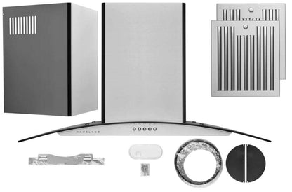 Hotte de cuisine murale Hauslane 36 avec auvent en verre - WM-600SS-36|Hotte de cuisinière murale Hauslane de 36 po de style auvent en verre - WM-600SS-36