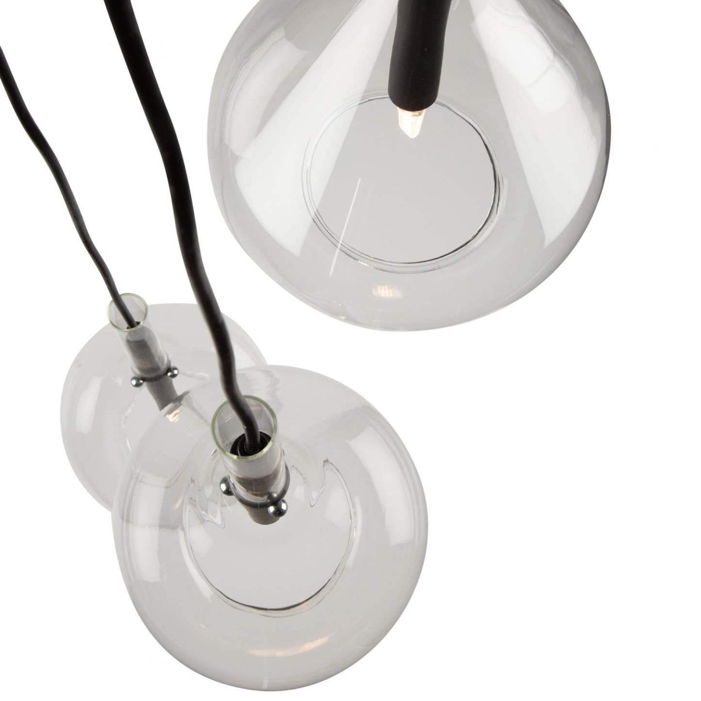 Luminaire suspendu noir conique à 3 lumières | Luminaire suspendu Conic noir à 3 ampoules | D06H45IQ