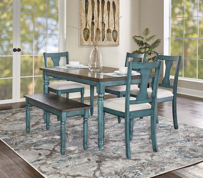 Willow Dining Table - Sarcelle|Table de salle à manger Willow - bleu sarcelle