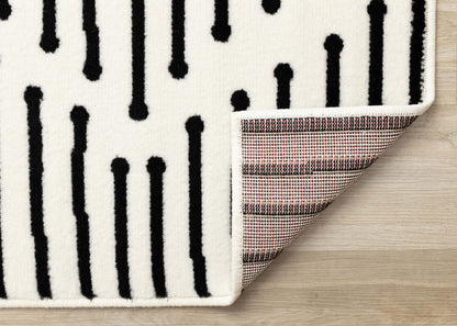 Tapis Forte Black White Stripes - 5'3 x 7'5|Tapis Forte noir et blanc à rayures - 5 pi 3 po x 7 pi 5 po