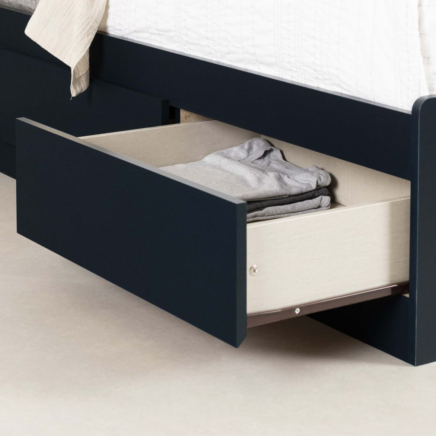 Lit simple Hazen Mates - Bleu marine