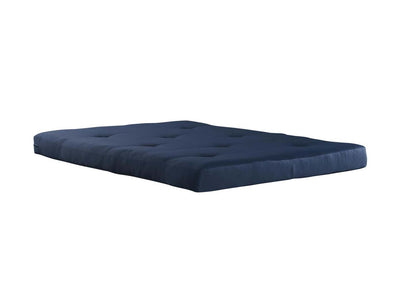 Matelas de futon Jayce de DHP à rembourrage en polyester 6 po pour lit double - bleu