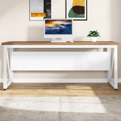 Bureau d'ordinateur en forme de L de 63 pouces avec caisson latéral de 47 pouces, ensemble de bureau de direction pour bureau à domicile