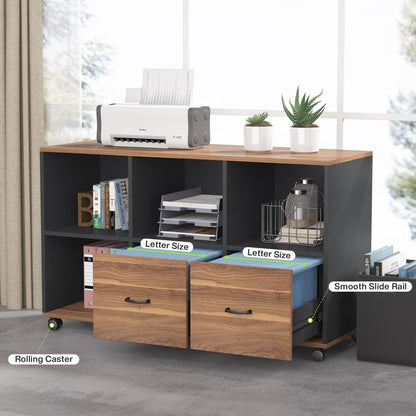 Bureau d'ordinateur en forme de L de 63 pouces avec caisson latéral de 47 pouces, ensemble de bureau de direction pour bureau à domicile