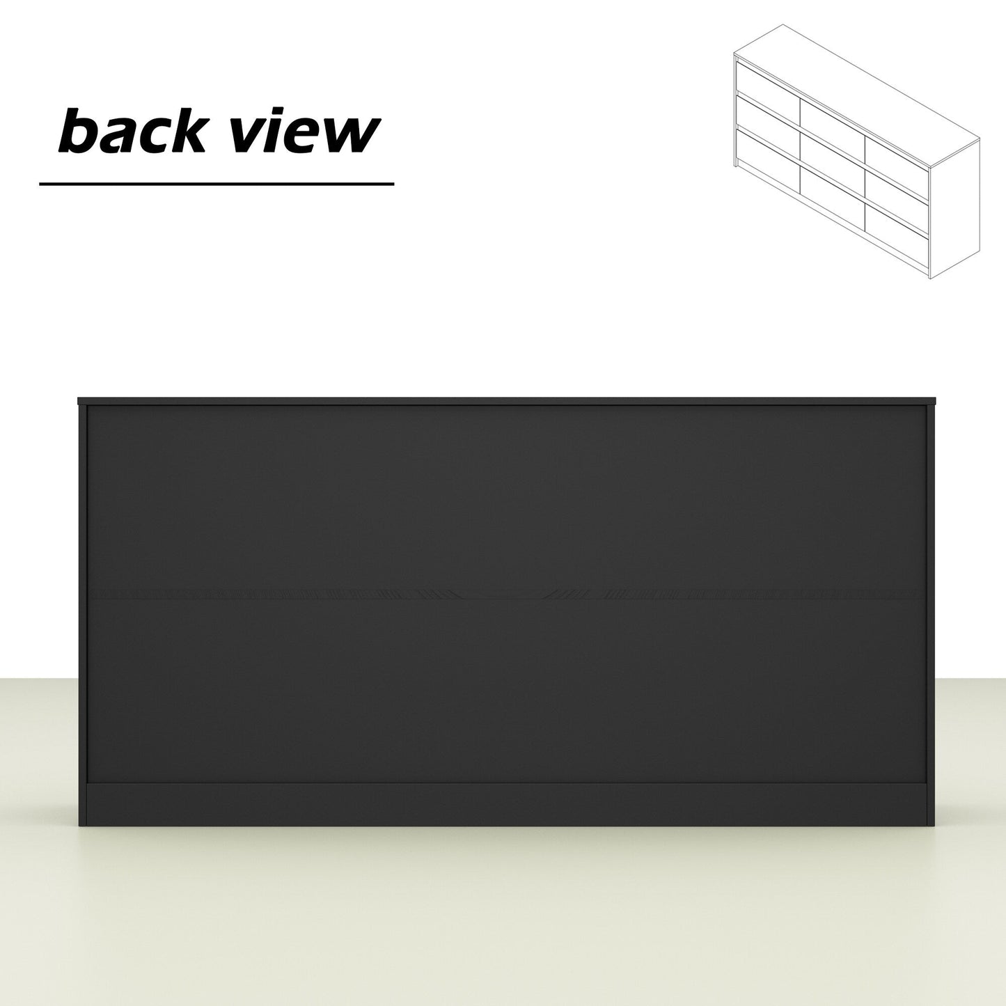 Commode d'appoint 63W à 9 tiroirs pour salon ou chambre