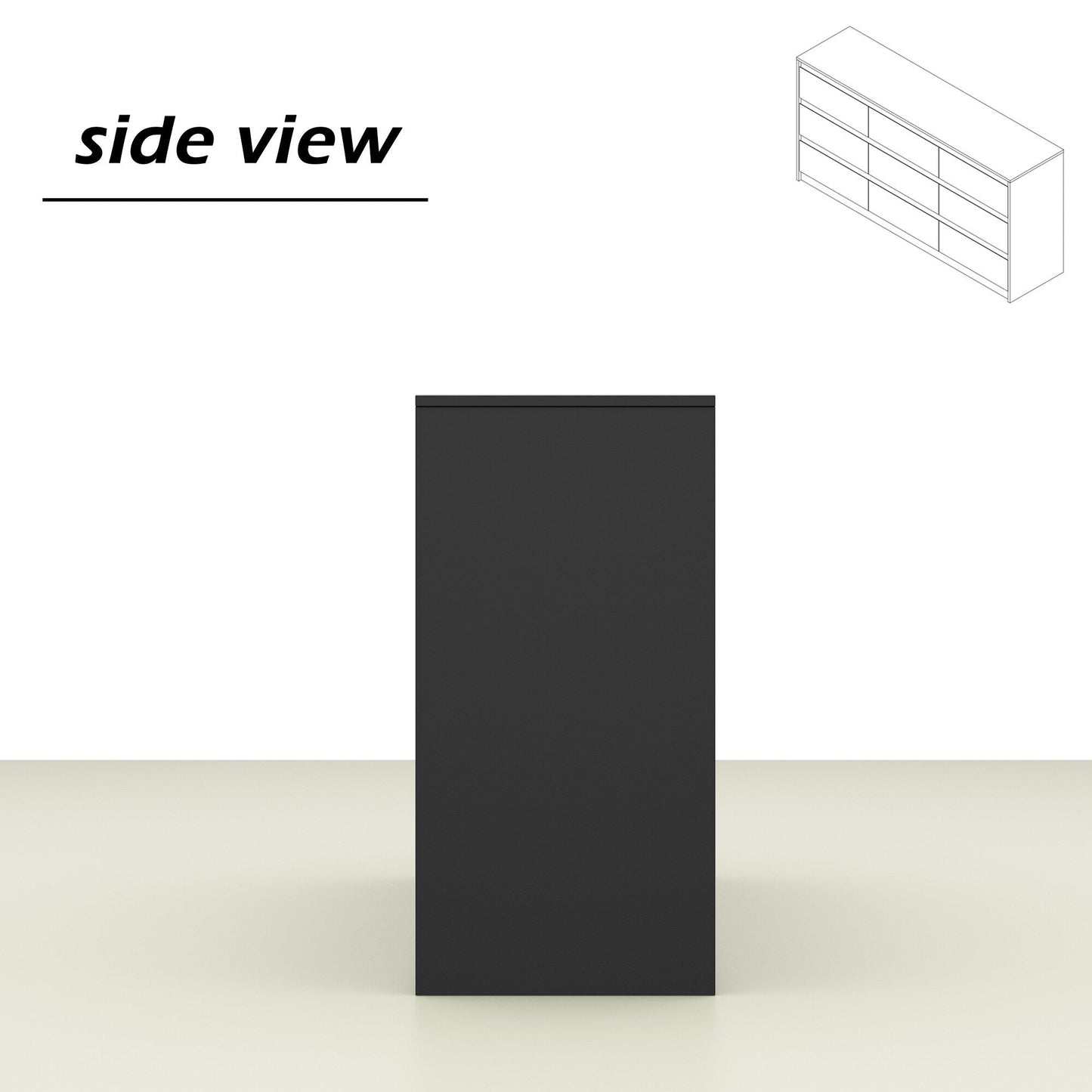 Commode d'appoint 63W à 9 tiroirs pour salon ou chambre