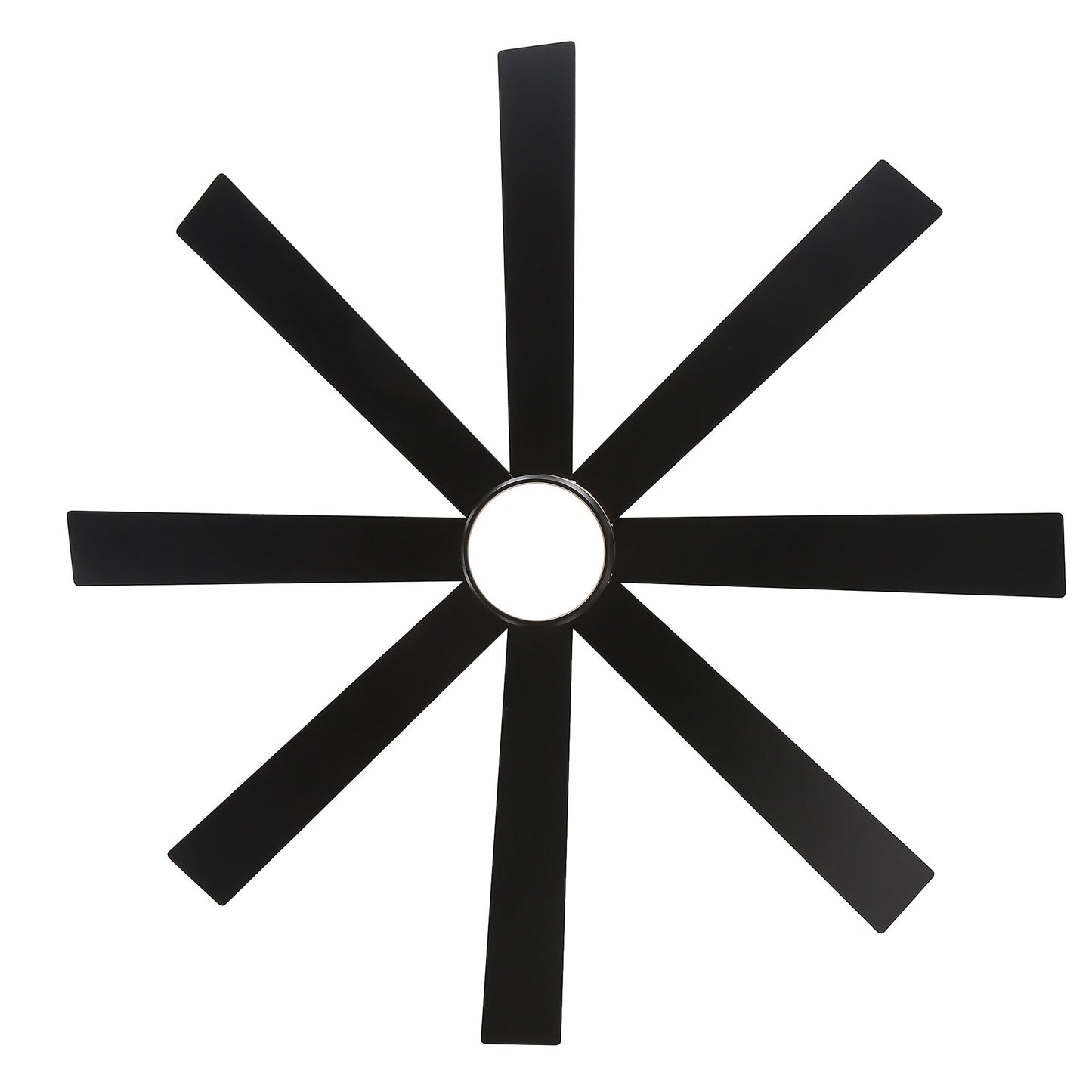 Ventilateur de plafond noir à 8 pales de 65 pouces avec éclairage LED et télécommande