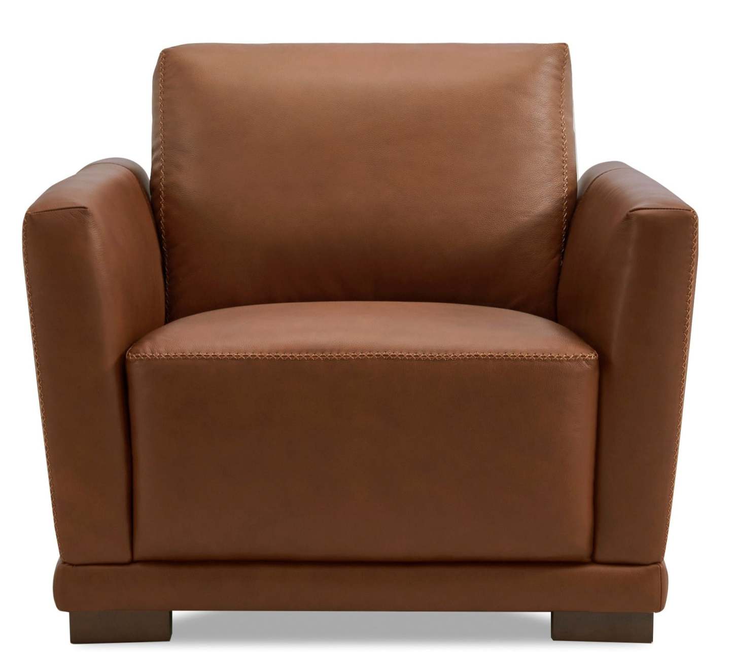 Fauteuil Oslo en cuir de Hydeline - muscade