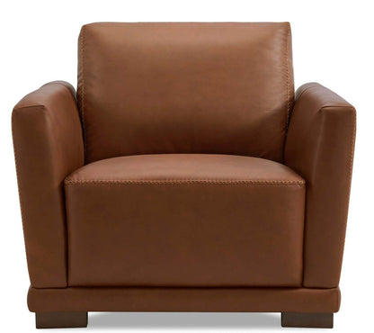 Fauteuil Oslo en cuir de Hydeline - muscade