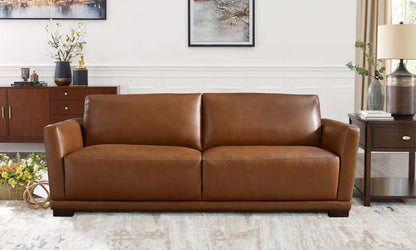 Sofa Oslo en cuir de Hydeline - muscade