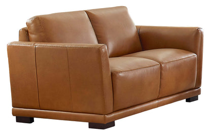 Hydeline Oslo Leather Loveseat - Nutmeg|Causeuse Oslo en cuir de Hydeline - muscade