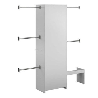 Système d'organisation de garde-robe réglable Grow with Me Little Seeds pour enfants - Gris