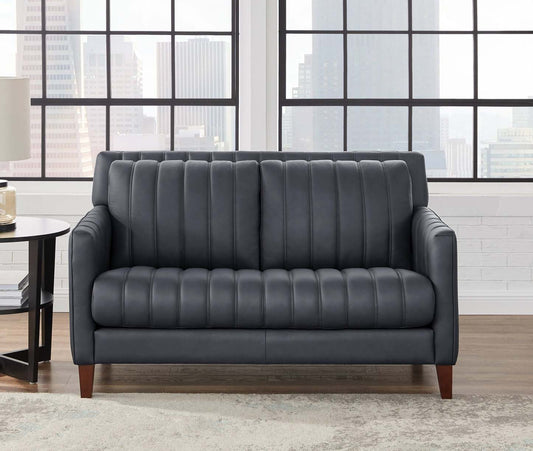 Hydeline Archer Leather Loveseat - Bleu|Cause Archer en cuir de Hydeline - bleue