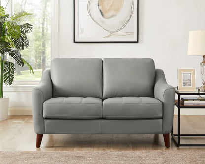 Hydeline Ersa Leather Loveseat - Grey|Cause Ersa en cuir de Hydeline - grise