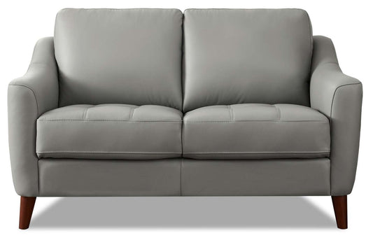 Hydeline Ersa Leather Loveseat - Grey|Cause Ersa en cuir de Hydeline - grise